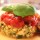 Ricotta-Küchlein in Tomatensoße mit Zucchinisalat