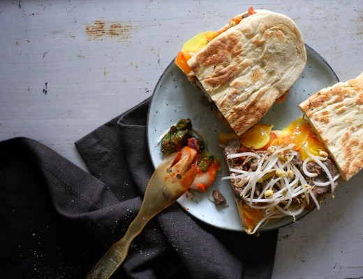 Bulgogi-Sandwich mit Kimchi