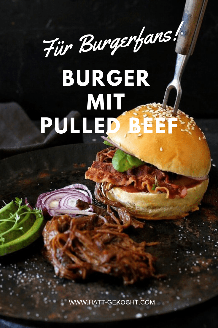 Burger mit Pulled Beef aus dem Ofen