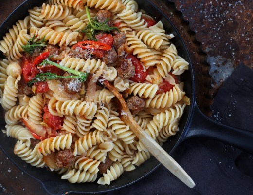 Fenchel-Pasta mit Hackbällchen und Tomatensoße - schnelle und leckere Küche