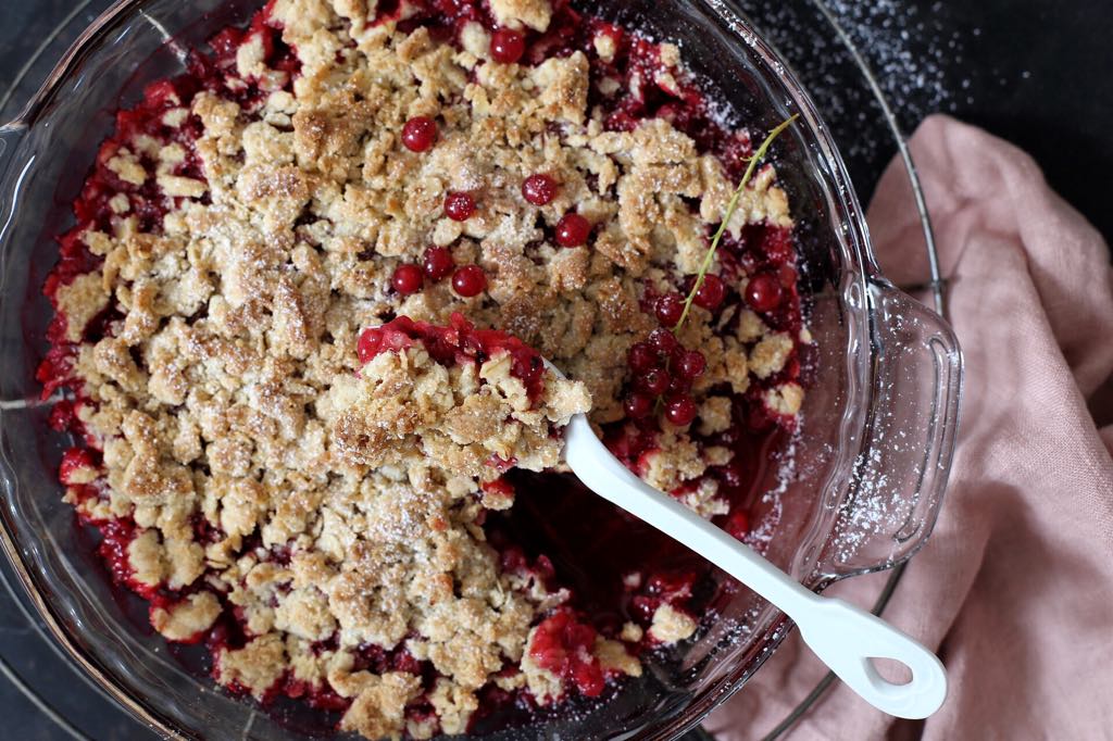 Joahannisbeer-Crumble