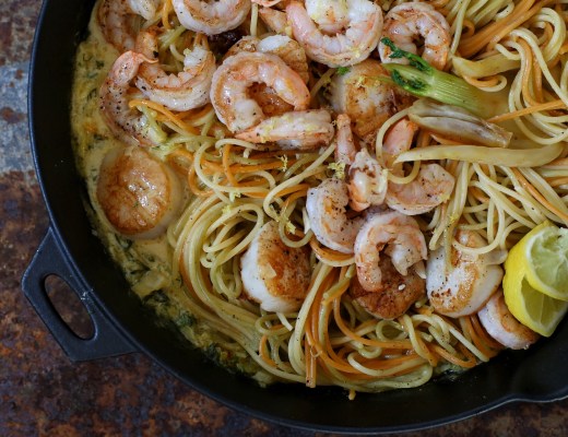 Pasta mit Safransauce